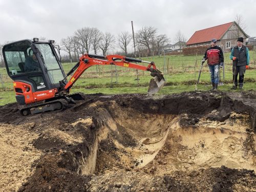 Baggerarbeiten für die Regenzisterne